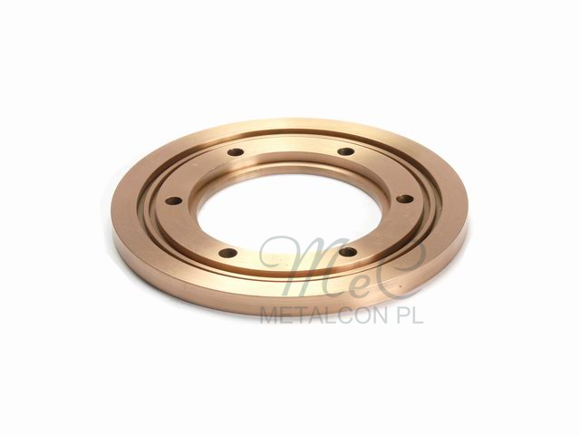 Finished disc electrode with mounting holes and a cooling channel